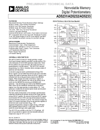 Datasheet AD5231BRU100-REEL7 manufacturer Analog Devices